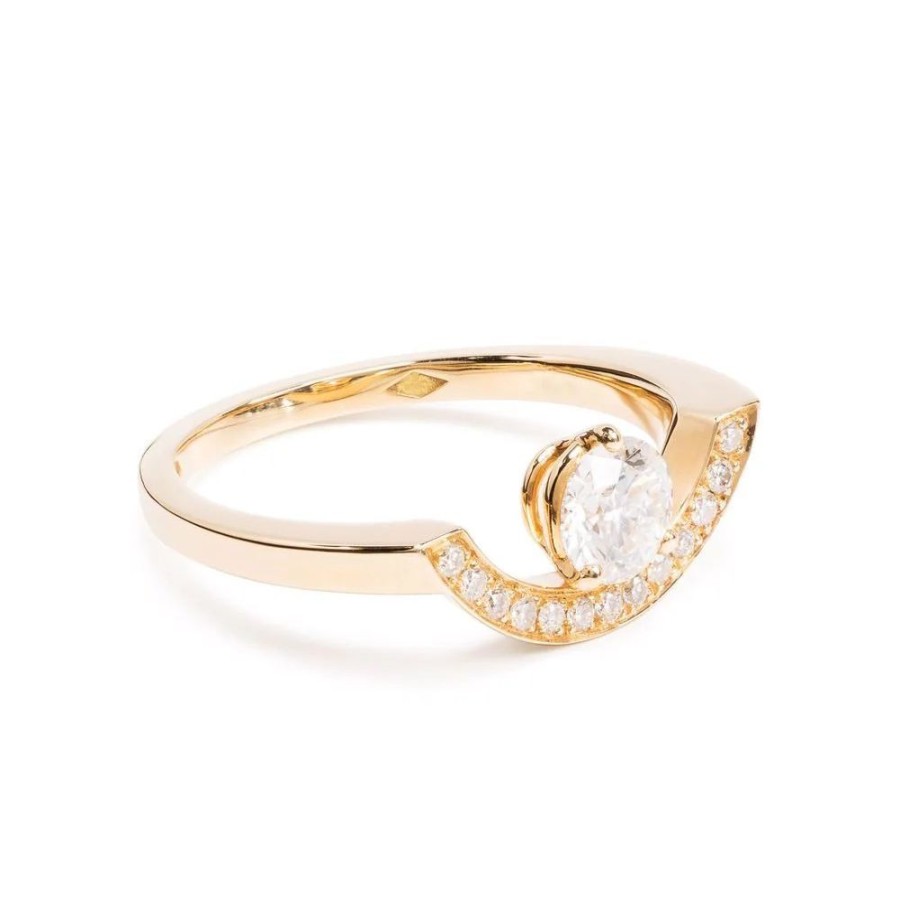 Rings Loyal.e Paris | Ring Intrepide Grand Arc 0.5Ct Pavee - 18K Loyal.E Paris