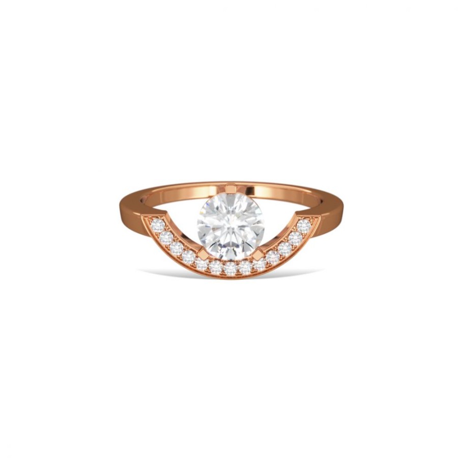 Rings Loyal.e Paris | Ring Intrepide Grand Arc 1Ct Pavee - 18K Loyal.E Paris