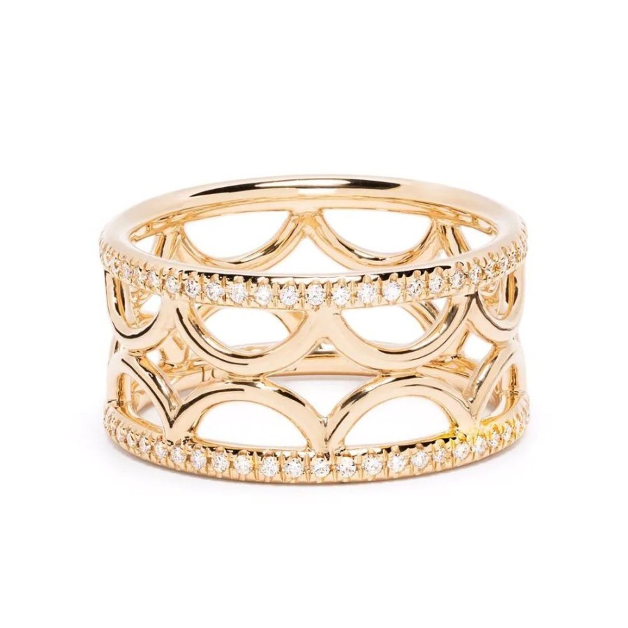 Rings Loyal.e Paris | Ring Band Perpetuel.Le Semi-Pavee - 18K Loyal.E Paris