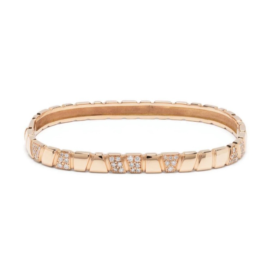 Bracelets Loyal.e Paris | Bangle Bracelet Ride & Love Semi-Pave - 18K Loyal.E Paris